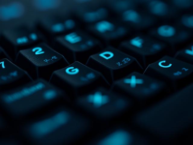 Illustration of an ortholinear mechanical keyboard with keys arranged in a straight vertical and horizontal grid.