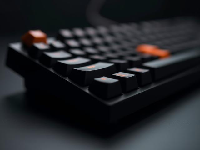 Illustration of a mechanical keyboard with its halves angled upwards from the center, demonstrating tenting.